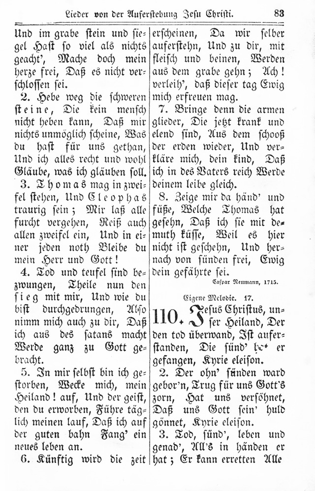 Kirchen-Gesangbuch: für Evangelisch-Lutherische Gemeinden page 83