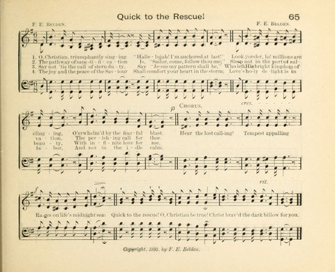 Kindly Light: a new collection of hymns and music for praise in the Sunday school page 65