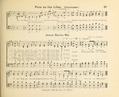 Kindly Light: a new collection of hymns and music for praise in the Sunday school page 91