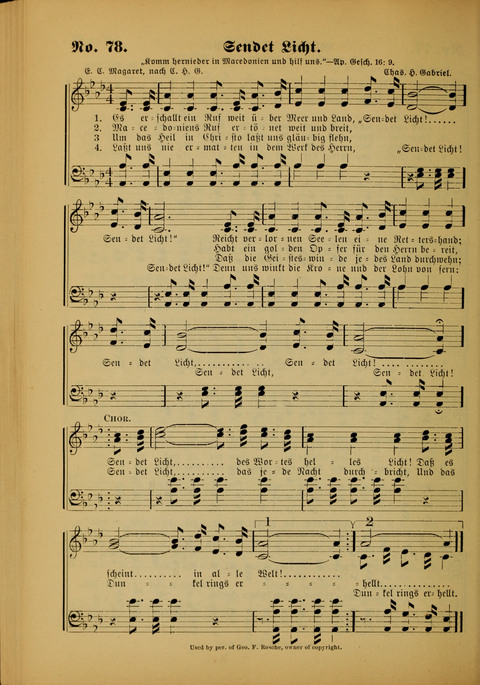 Die Kleine Palme: neueste Liedersammlung für Sonntagsculen und Jugendvereine sowie für Sonntag Abend und andere Gottesdienste page 78