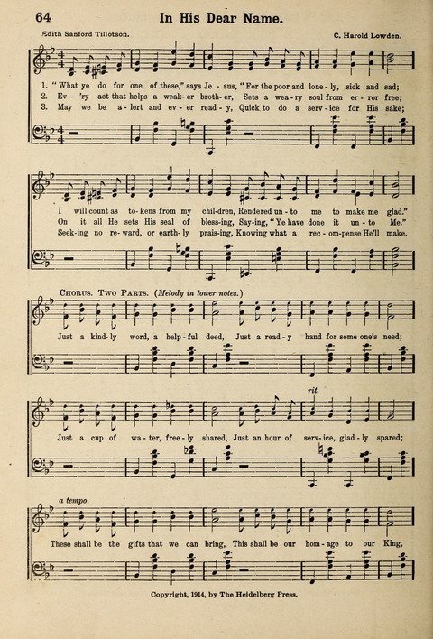 Kingdom Songs: for use in the Sunday School, the young people