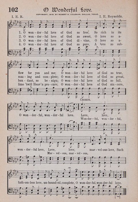 Kingdom Songs: the choicest hymns and gospel songs for all the earth, for general us in church services, Sunday schools, and young people meetings page 107