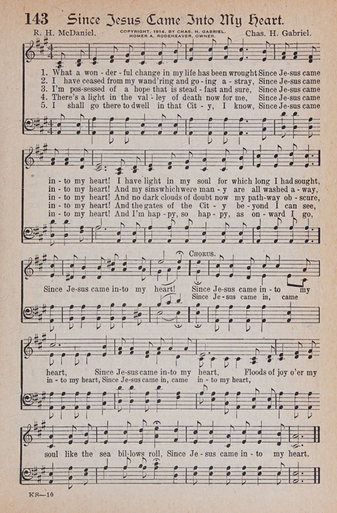 Kingdom Songs: the choicest hymns and gospel songs for all the earth, for general us in church services, Sunday schools, and young people meetings page 148