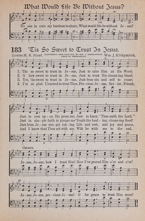 Kingdom Songs: the choicest hymns and gospel songs for all the earth, for general us in church services, Sunday schools, and young people meetings page 188