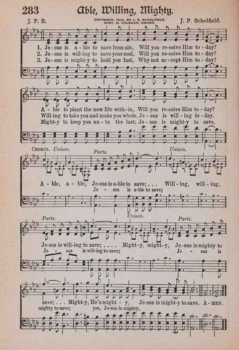 Kingdom Songs: the choicest hymns and gospel songs for all the earth, for general us in church services, Sunday schools, and young people meetings page 263