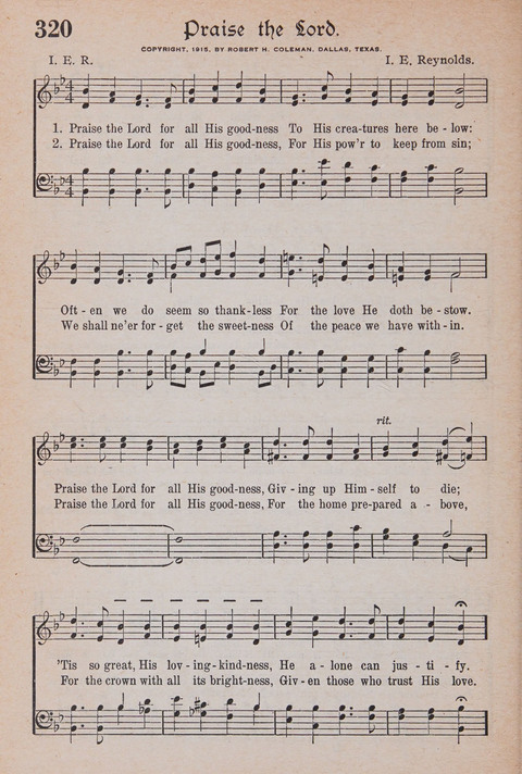 Kingdom Songs: the choicest hymns and gospel songs for all the earth, for general us in church services, Sunday schools, and young people meetings page 301