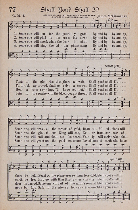 Kingdom Songs: the choicest hymns and gospel songs for all the earth, for general us in church services, Sunday schools, and young people meetings page 82