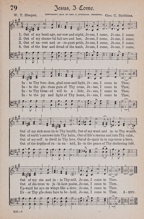 Kingdom Songs: the choicest hymns and gospel songs for all the earth, for general us in church services, Sunday schools, and young people meetings page 84