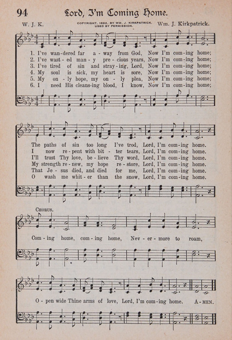 Kingdom Songs: the choicest hymns and gospel songs for all the earth, for general us in church services, Sunday schools, and young people meetings page 99