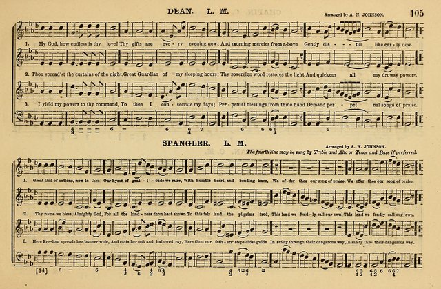 The Key-Stone Collection of Church Music: a complete collection of hymn tunes, anthems, psalms, chants, & c. to which is added the physiological system for training choirs and teaching singing schools page 105