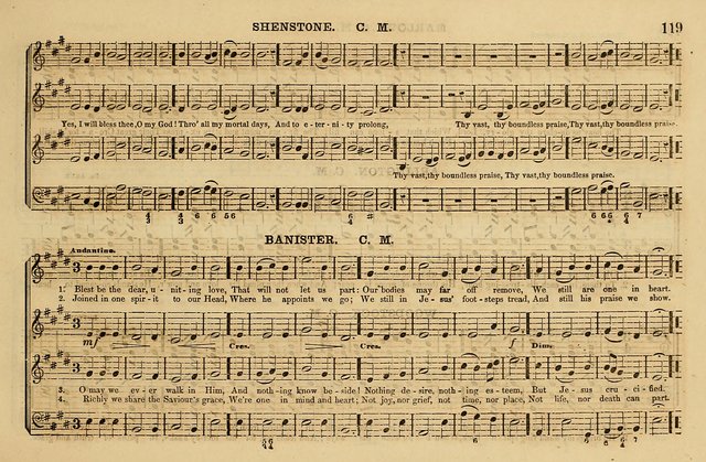 The Key-Stone Collection of Church Music: a complete collection of hymn tunes, anthems, psalms, chants, & c. to which is added the physiological system for training choirs and teaching singing schools page 119