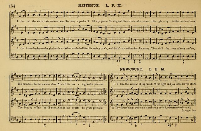 The Key-Stone Collection of Church Music: a complete collection of hymn tunes, anthems, psalms, chants, & c. to which is added the physiological system for training choirs and teaching singing schools page 154