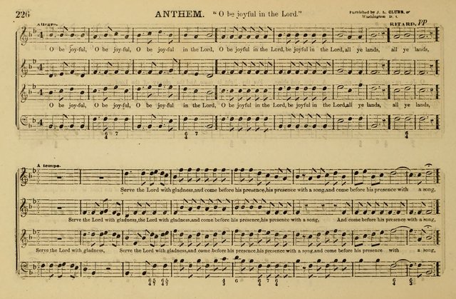 The Key-Stone Collection of Church Music: a complete collection of hymn tunes, anthems, psalms, chants, & c. to which is added the physiological system for training choirs and teaching singing schools page 226