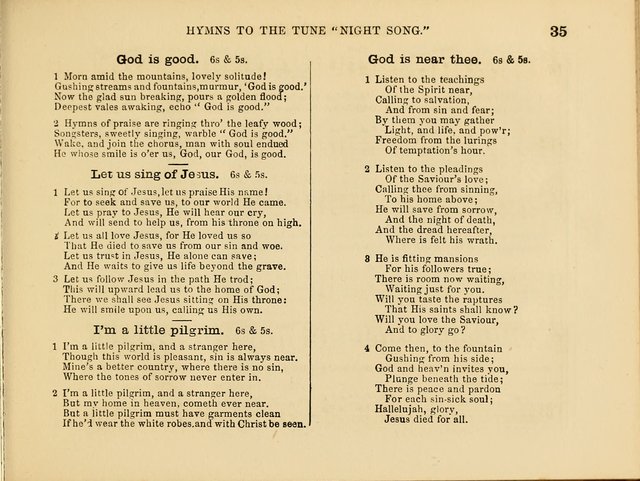 Kind Words: a new collection of hymns and tunes for sunday schools and the social circle page 35