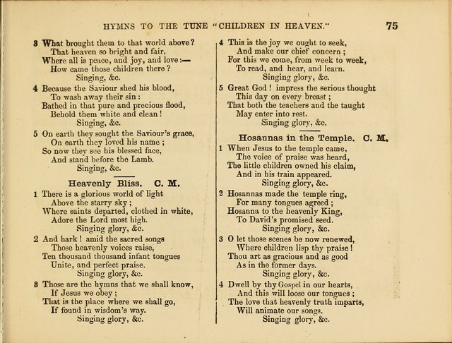 Kind Words: a new collection of hymns and tunes for sunday schools and the social circle page 75