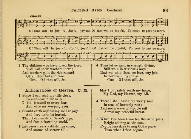 Kind Words: a new collection of hymns and tunes for sunday schools and the social circle page 83