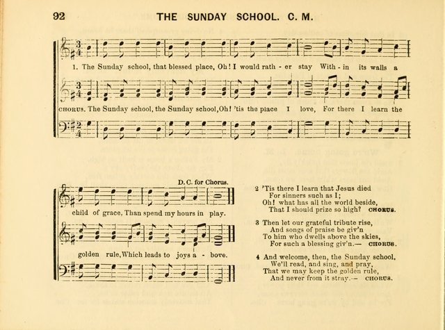 Kind Words: a new collection of hymns and tunes for sunday schools and the social circle page 92