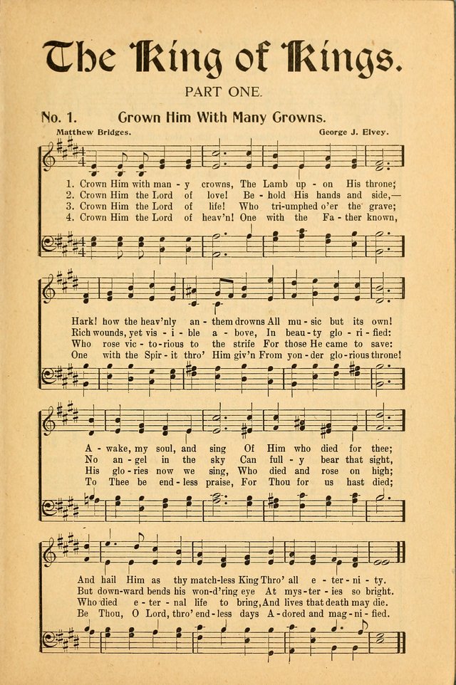The King of Kings: a choice collection of gospel songs, standard hymns, choruses, children