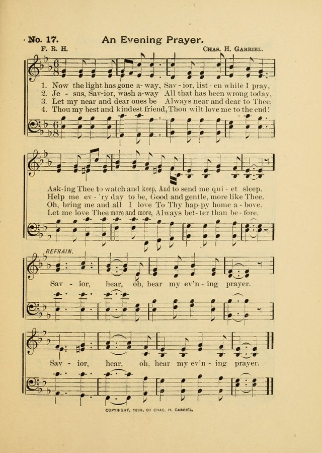 Little Branches: a collection of songs prepared especially for the primary and infant departments of the sunday school page 17