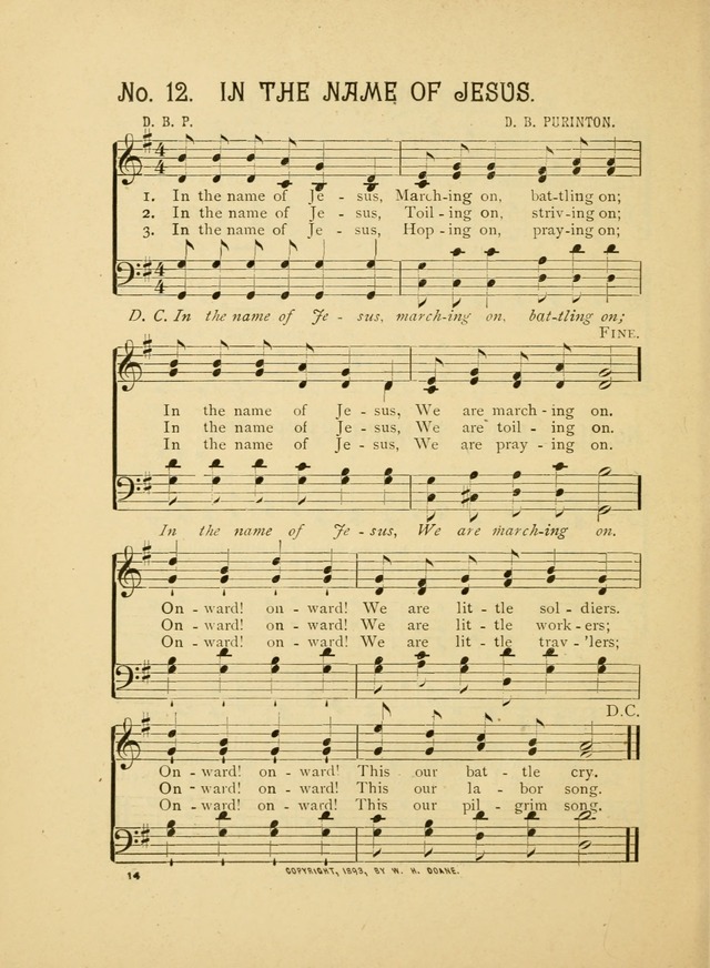 Little Branches No. 2: a collection of songs prepared especially for the primary and infant deparments of the sunday school page 14