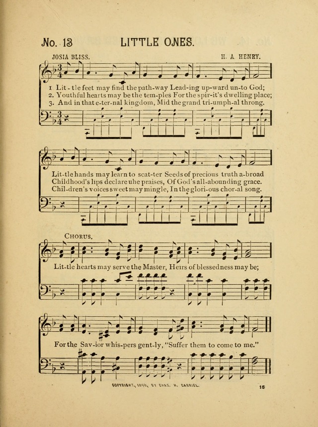 Little Branches No. 2: a collection of songs prepared especially for the primary and infant deparments of the sunday school page 15