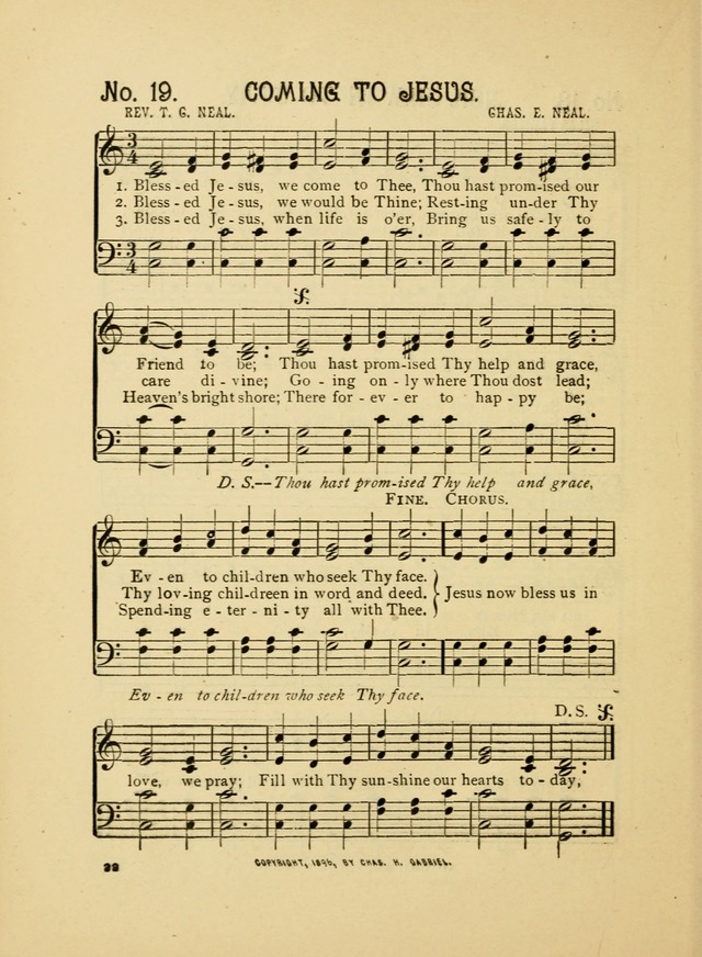 Little Branches No. 2: a collection of songs prepared especially for the primary and infant deparments of the sunday school page 22