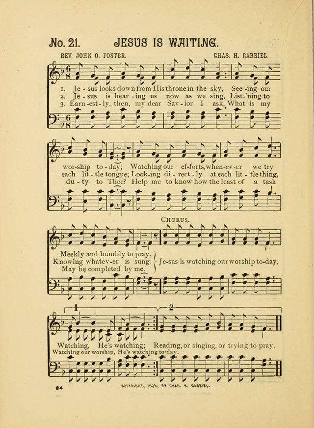 Little Branches No. 2: a collection of songs prepared especially for the primary and infant deparments of the sunday school page 24