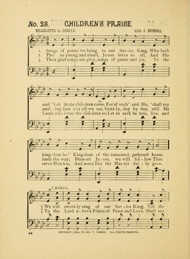 Little Branches No. 2: a collection of songs prepared especially for the primary and infant deparments of the sunday school page 26