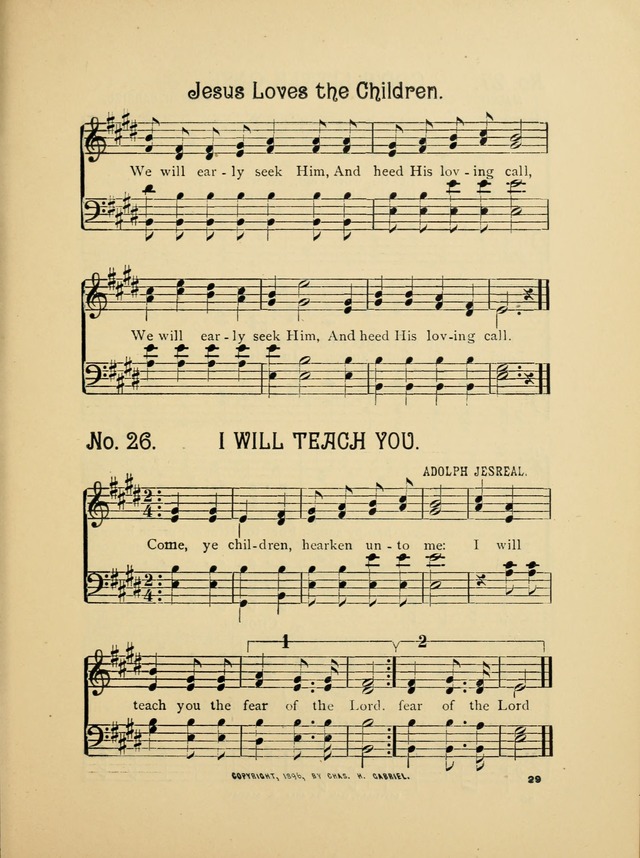 Little Branches No. 2: a collection of songs prepared especially for the primary and infant deparments of the sunday school page 29