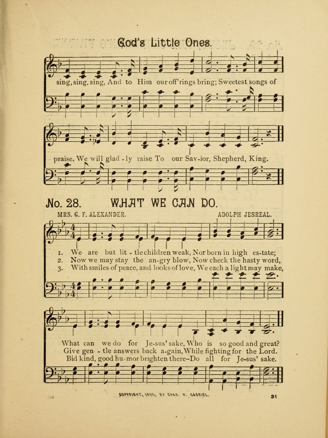 Little Branches No. 2: a collection of songs prepared especially for the primary and infant deparments of the sunday school page 31