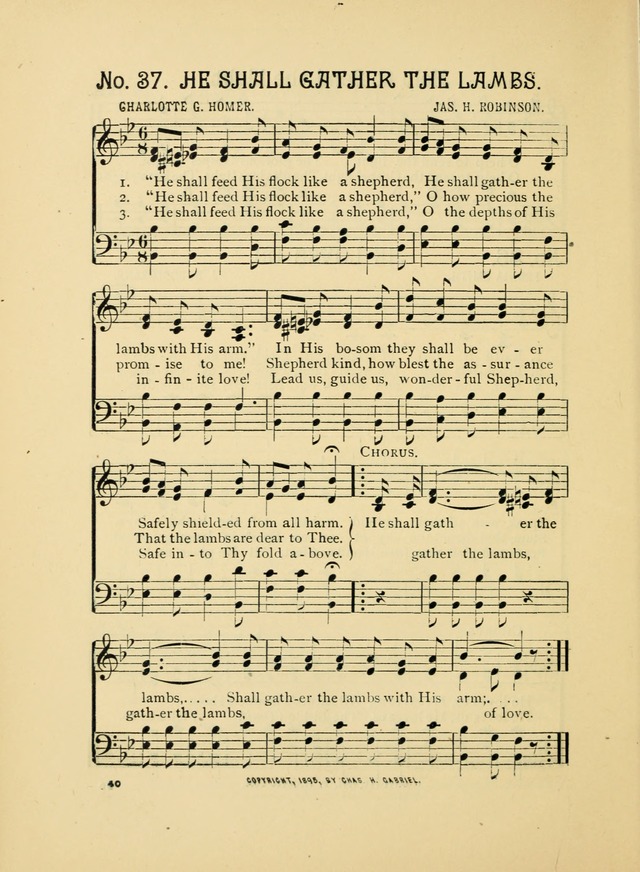 Little Branches No. 2: a collection of songs prepared especially for the primary and infant deparments of the sunday school page 40