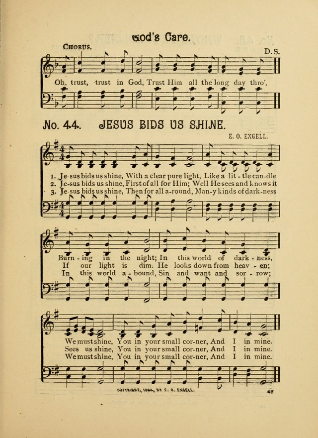 Little Branches No. 2: a collection of songs prepared especially for the primary and infant deparments of the sunday school page 47