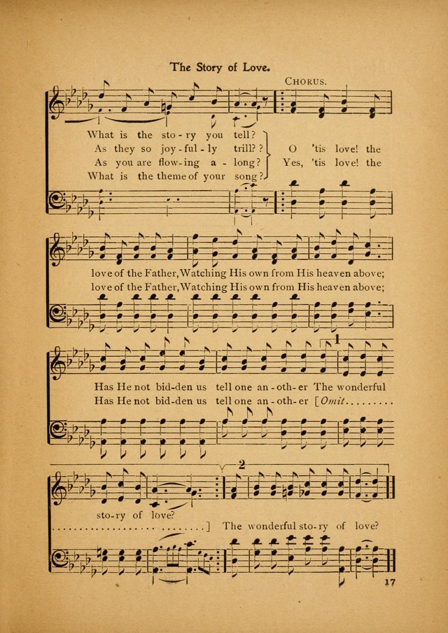 Little Branches No. 3: a collection of songs prepared especially for the primary and infant departments of the sunday school page 17