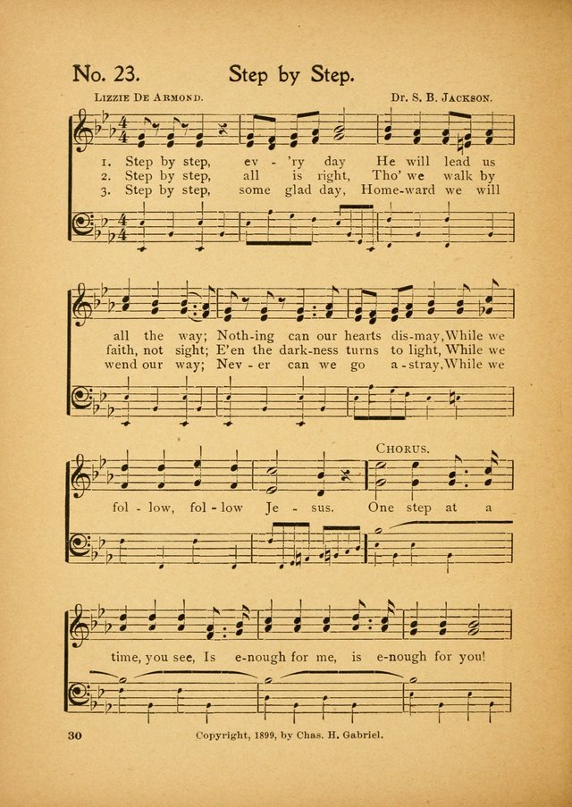 Little Branches No. 3: a collection of songs prepared especially for the primary and infant departments of the sunday school page 30