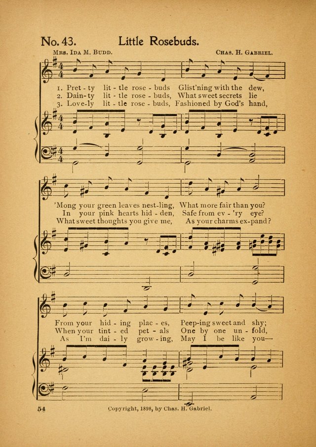 Little Branches No. 3: a collection of songs prepared especially for the primary and infant departments of the sunday school page 54