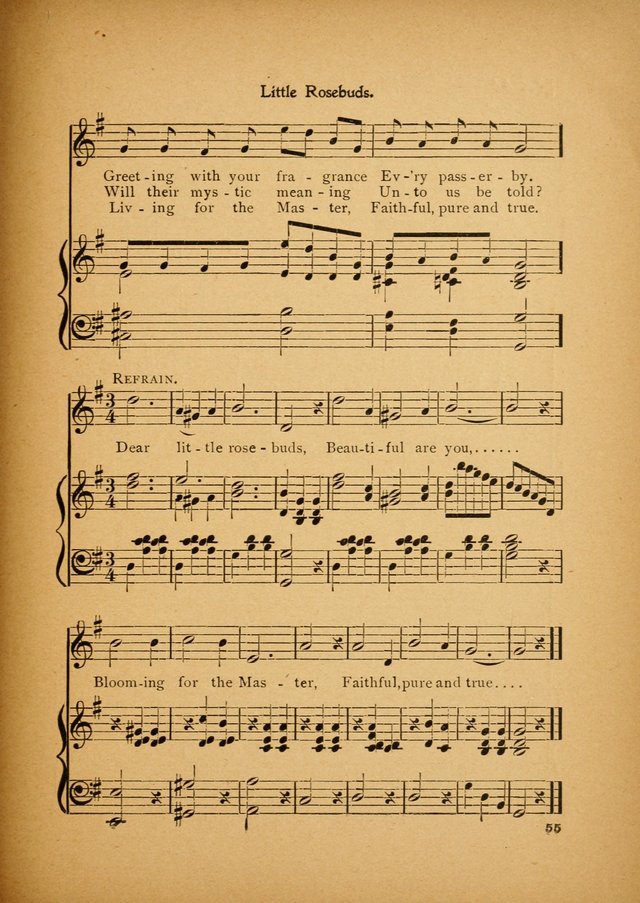 Little Branches No. 3: a collection of songs prepared especially for the primary and infant departments of the sunday school page 55