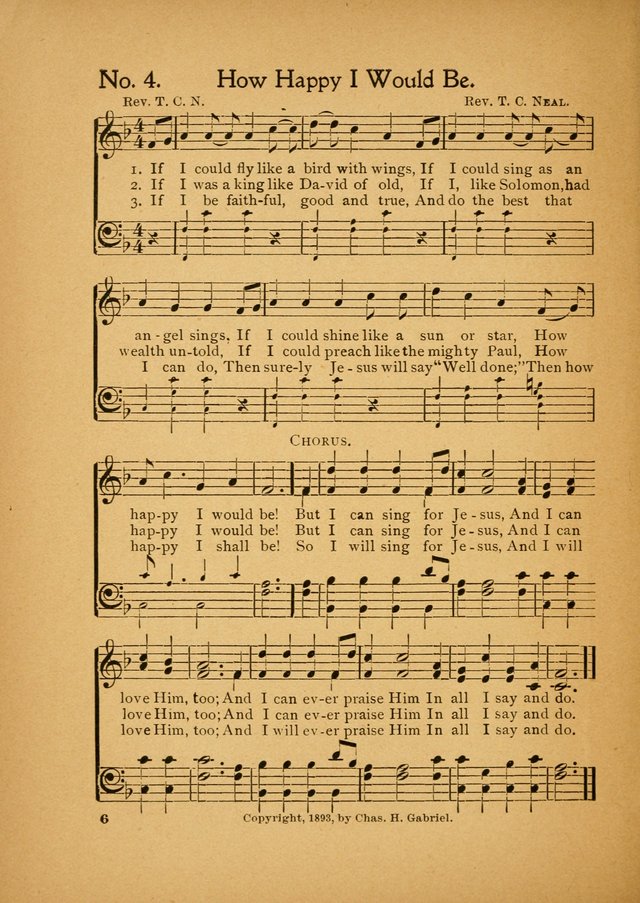 Little Branches No. 3: a collection of songs prepared especially for the primary and infant departments of the sunday school page 6