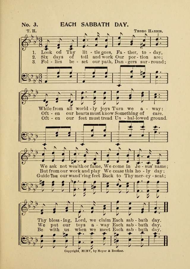 Little Branches No. 4: a collection of songs prepared especially for the primary and infant departments of the Sunday school page 3