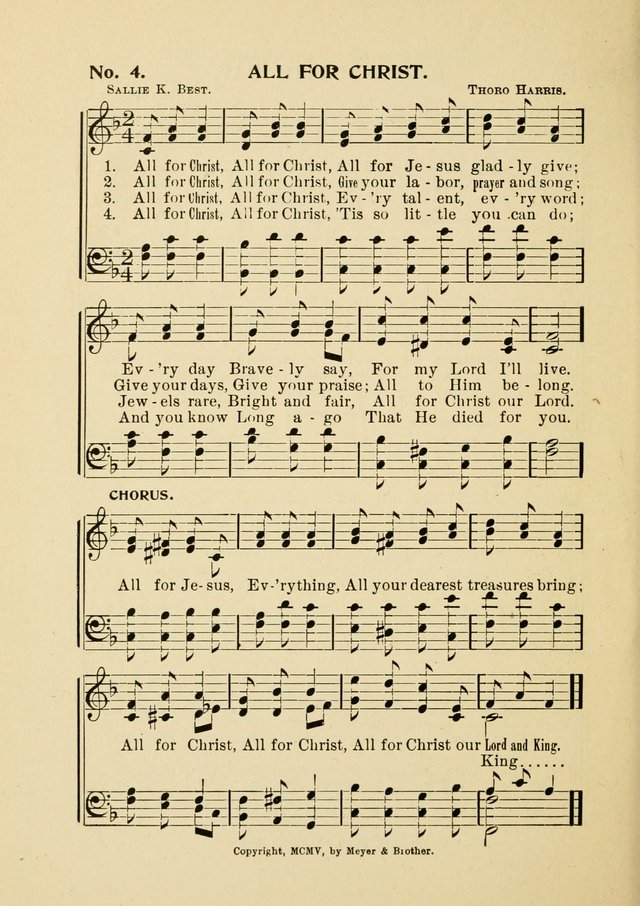 Little Branches No. 4: a collection of songs prepared especially for the primary and infant departments of the Sunday school page 4