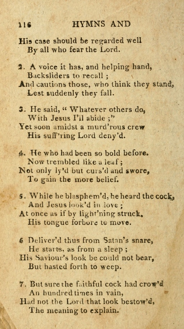 The Lexington Collection: being a selection of hymns, and spiritual songs, from the best authors (3rd. ed., corr.) page 116