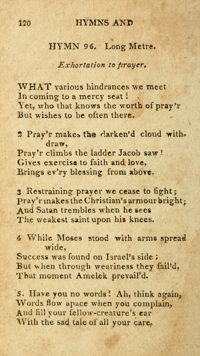 The Lexington Collection: being a selection of hymns, and spiritual songs, from the best authors (3rd. ed., corr.) page 120