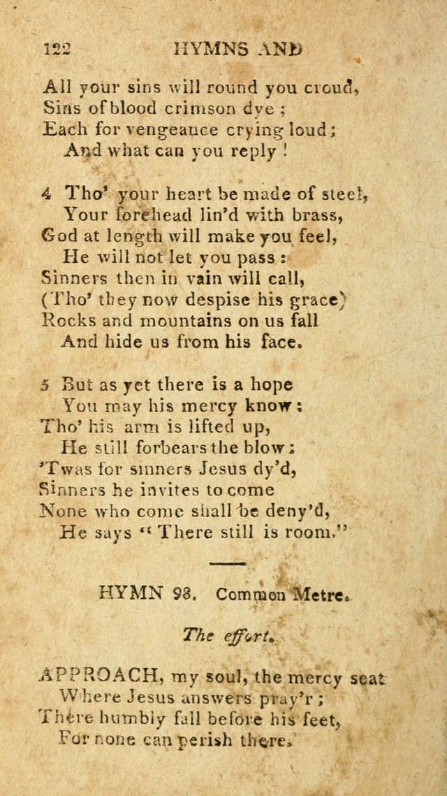 The Lexington Collection: being a selection of hymns, and spiritual songs, from the best authors (3rd. ed., corr.) page 122