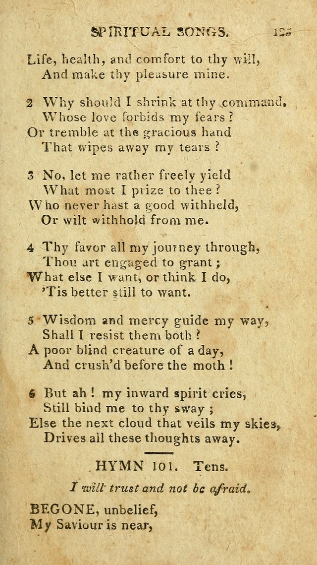 The Lexington Collection: being a selection of hymns, and spiritual songs, from the best authors (3rd. ed., corr.) page 125