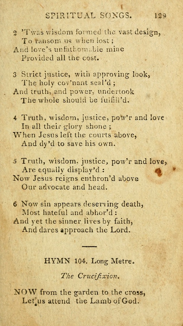 The Lexington Collection: being a selection of hymns, and spiritual songs, from the best authors (3rd. ed., corr.) page 129