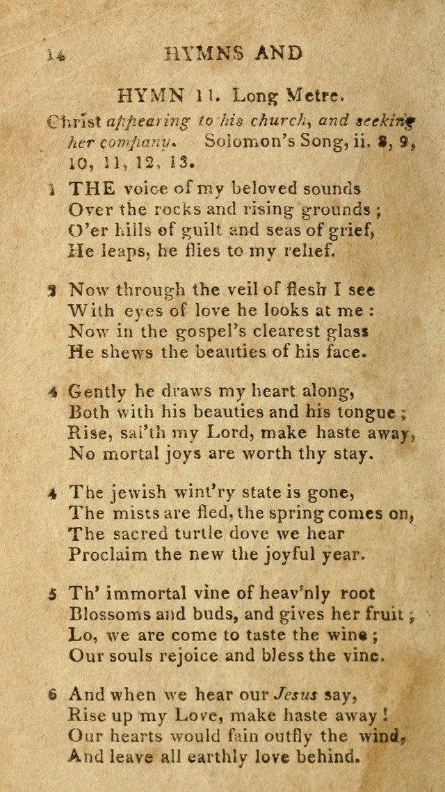 The Lexington Collection: being a selection of hymns, and spiritual songs, from the best authors (3rd. ed., corr.) page 14