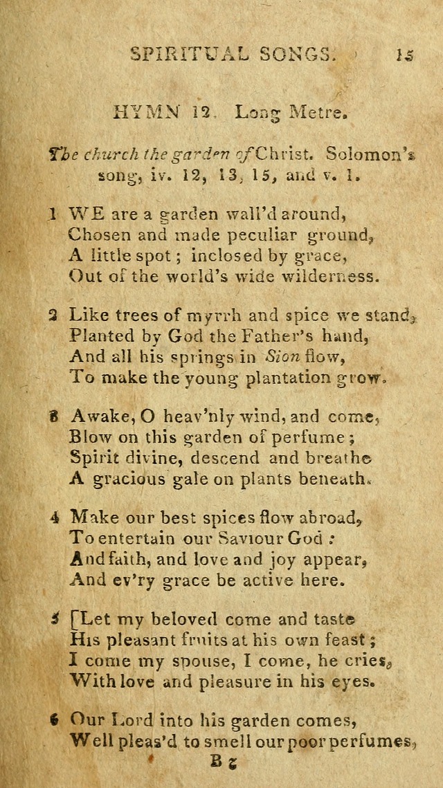 The Lexington Collection: being a selection of hymns, and spiritual songs, from the best authors (3rd. ed., corr.) page 15