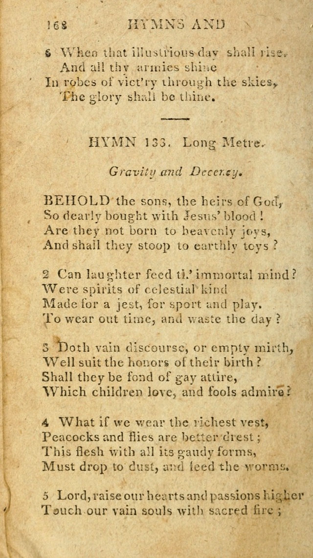 The Lexington Collection: being a selection of hymns, and spiritual songs, from the best authors (3rd. ed., corr.) page 168