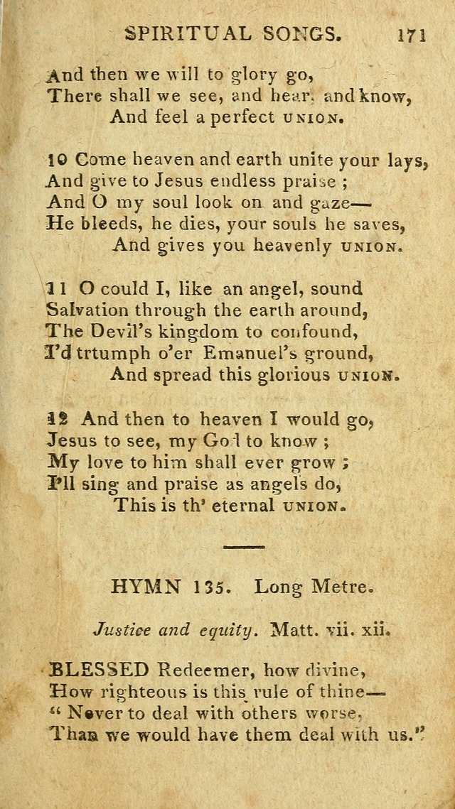 The Lexington Collection: being a selection of hymns, and spiritual songs, from the best authors (3rd. ed., corr.) page 171