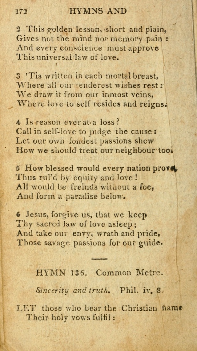 The Lexington Collection: being a selection of hymns, and spiritual songs, from the best authors (3rd. ed., corr.) page 172