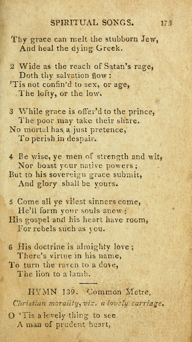 The Lexington Collection: being a selection of hymns, and spiritual songs, from the best authors (3rd. ed., corr.) page 175